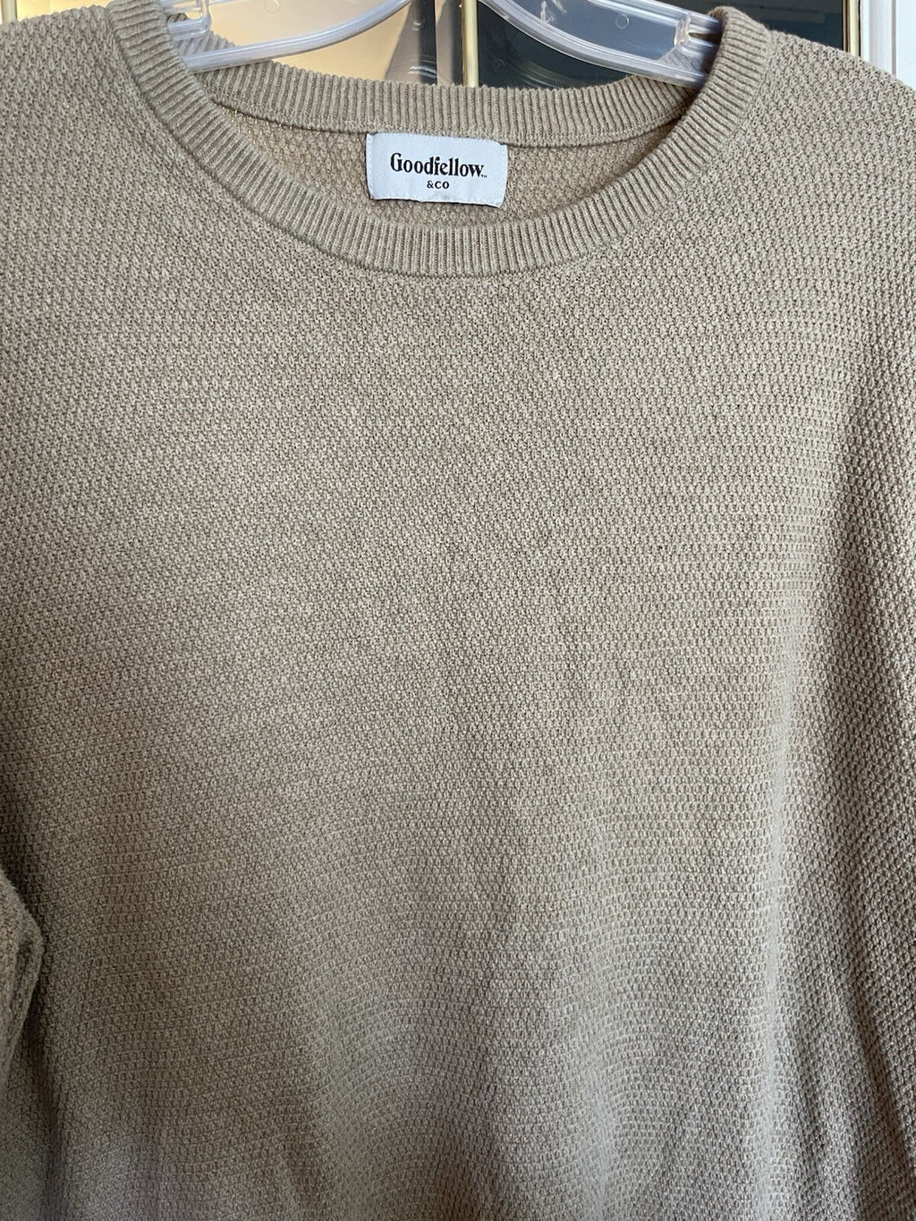 Goodfellow & Co Tan Knit Sweater Men's Size Large Casual Crew Neck Top