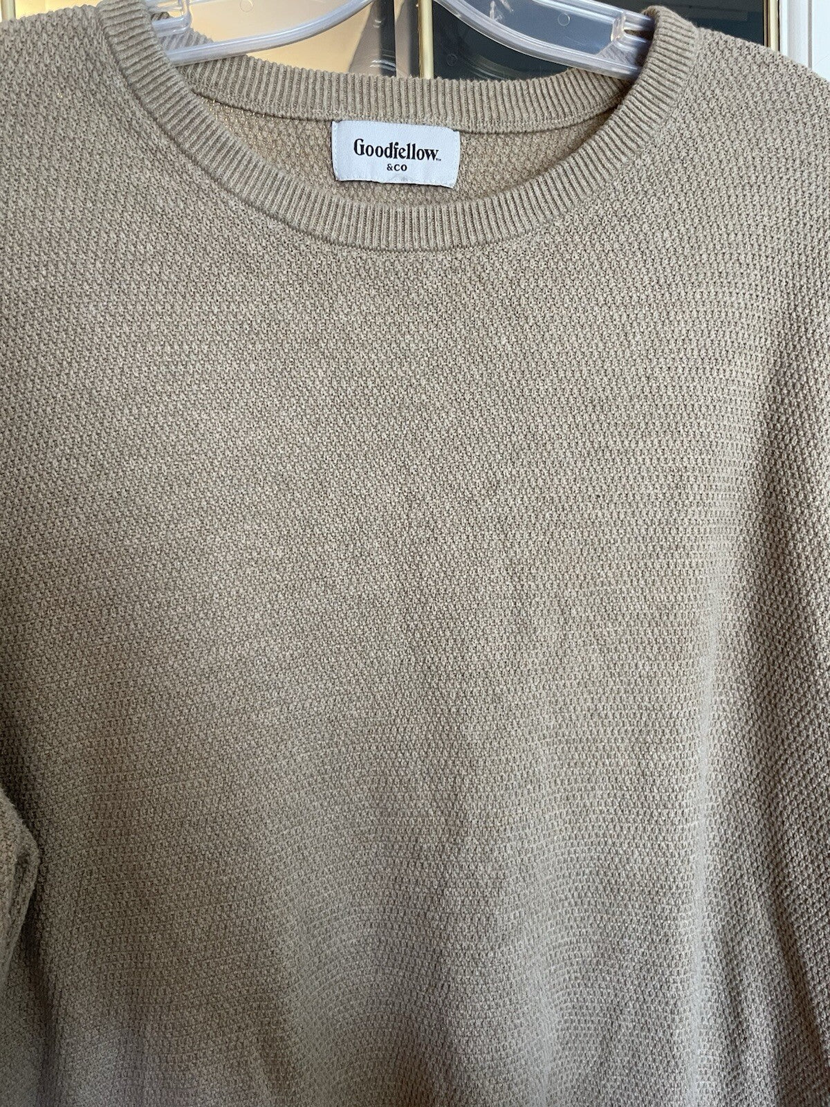 Goodfellow & Co Tan Knit Sweater Men's Size Large Casual Crew Neck Top