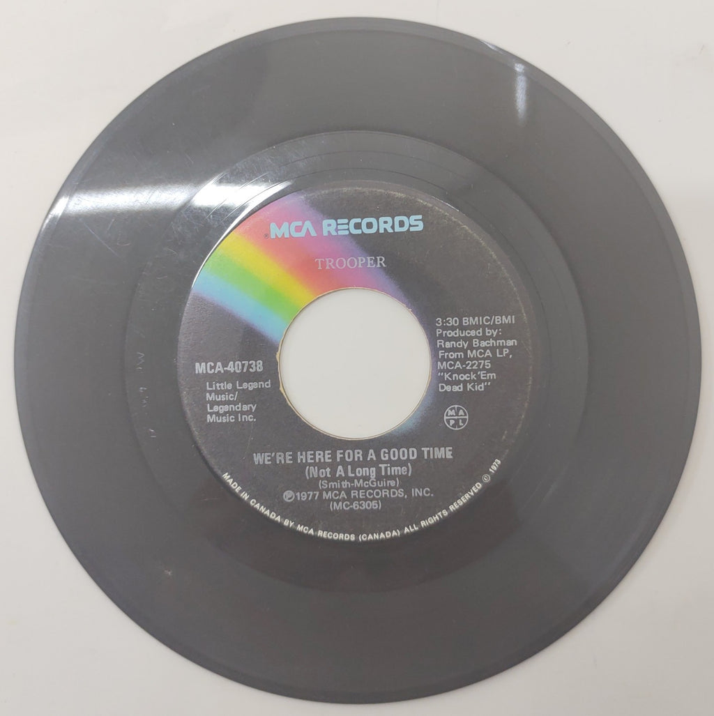 Trooper We’re Here for a Good Time 7" 45 Vinyl Single MCA MCA-40738
