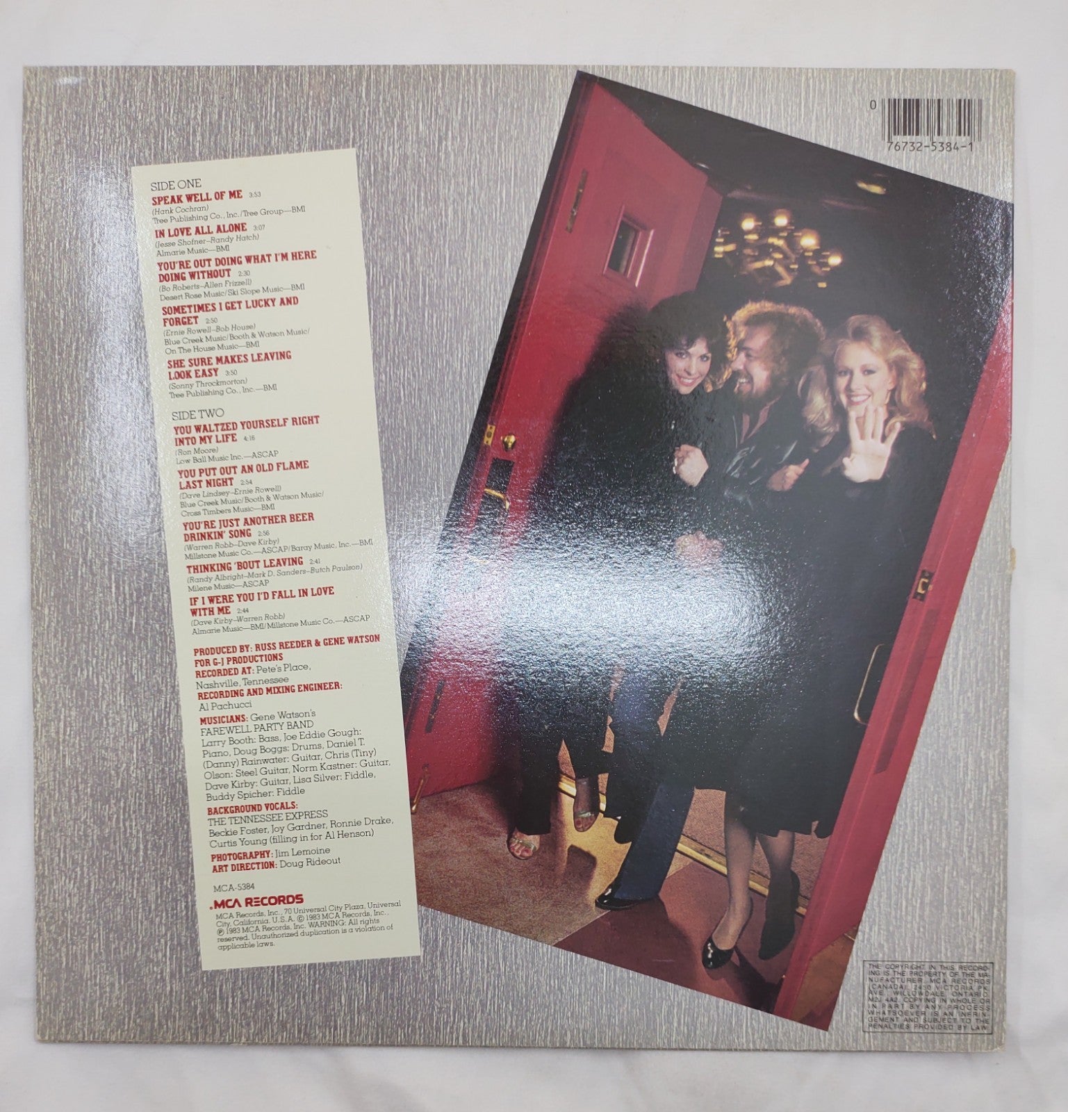 Gene Watson – Sometimes I Get Lucky LP 1983 MCA-5384 VG