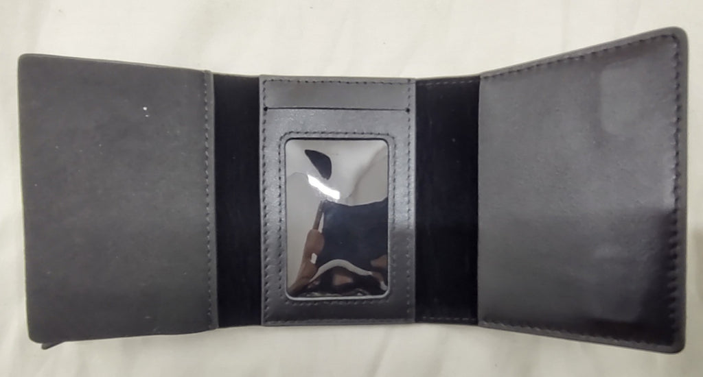 Badge Boys Leather Badge Wallet Black – Police ID Holder NEW