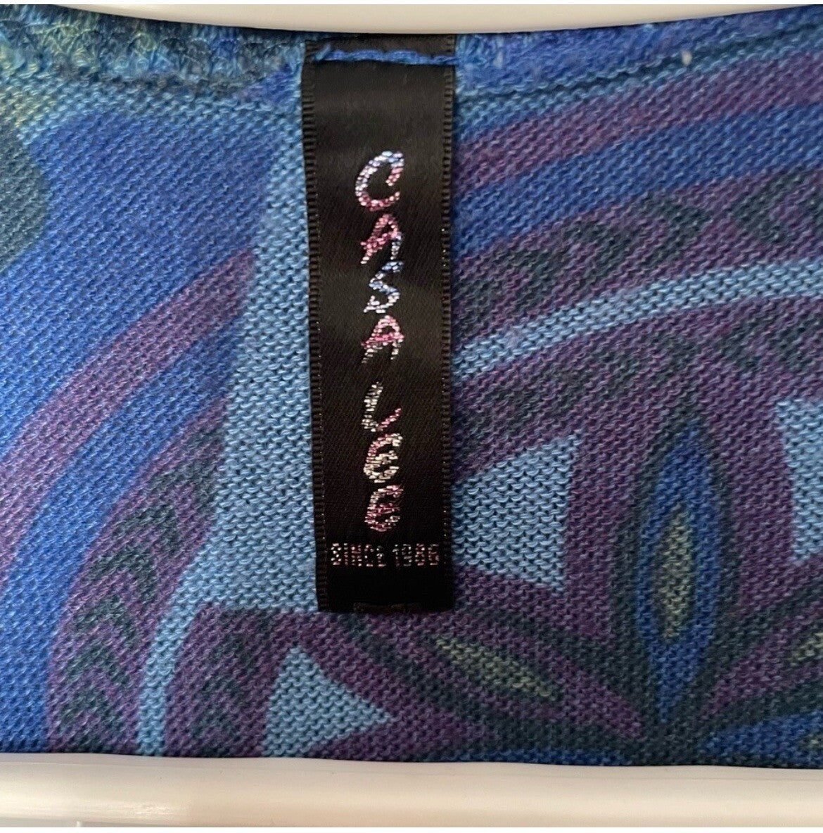 Casa Lee Multicolor Blue Long Sleeve Color Blue Long sleeve Cardigan Size Small