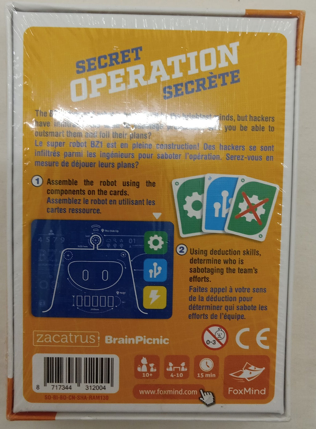 Secret Operation Family Card Game Find the Hacker - FoxMind 2019 - Complete -Spy