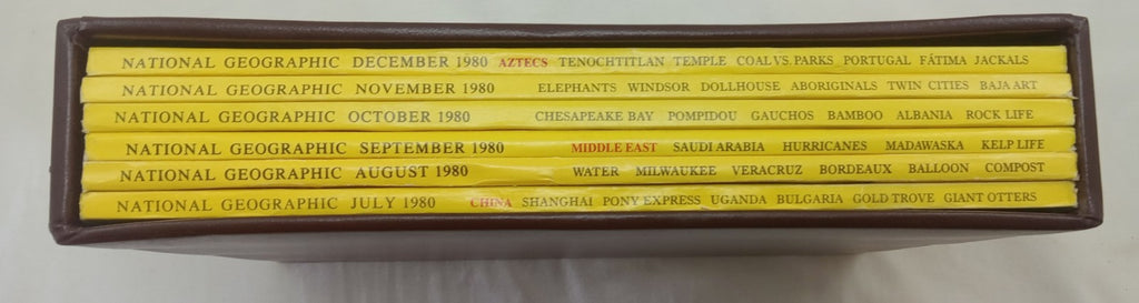 National Geographic Jul–Dec 1980 | Vintage 6-Issue Set | VG+ w/ Slipcase