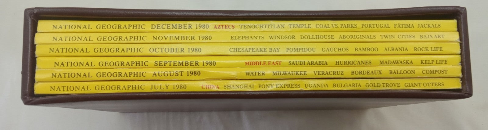 National Geographic Jul–Dec 1980 | Vintage 6-Issue Set | VG+ w/ Slipcase