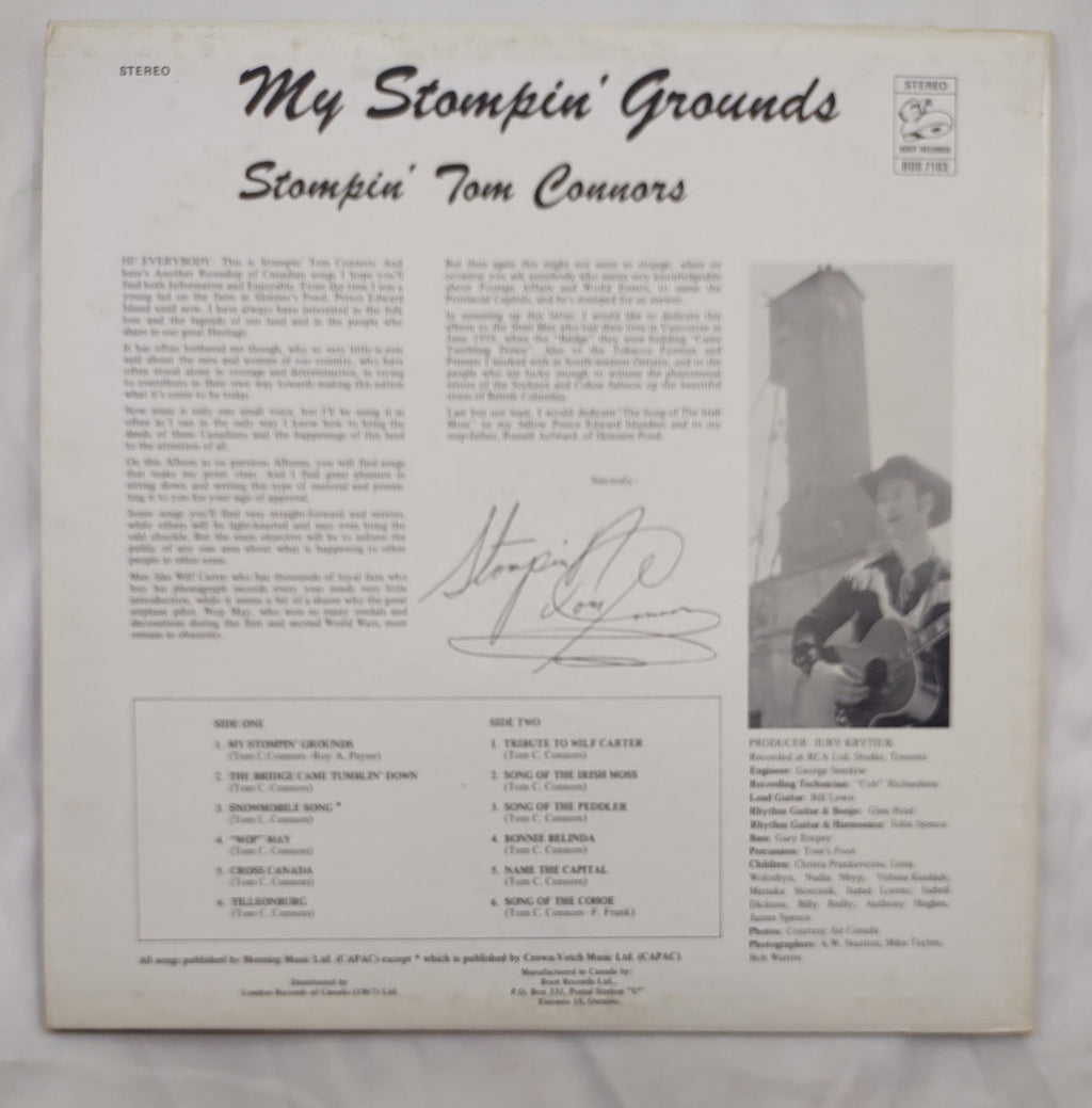 Stompin’ Tom Connors – My Stompin’ Grounds LP 1971 Boot Records BOS-7103
