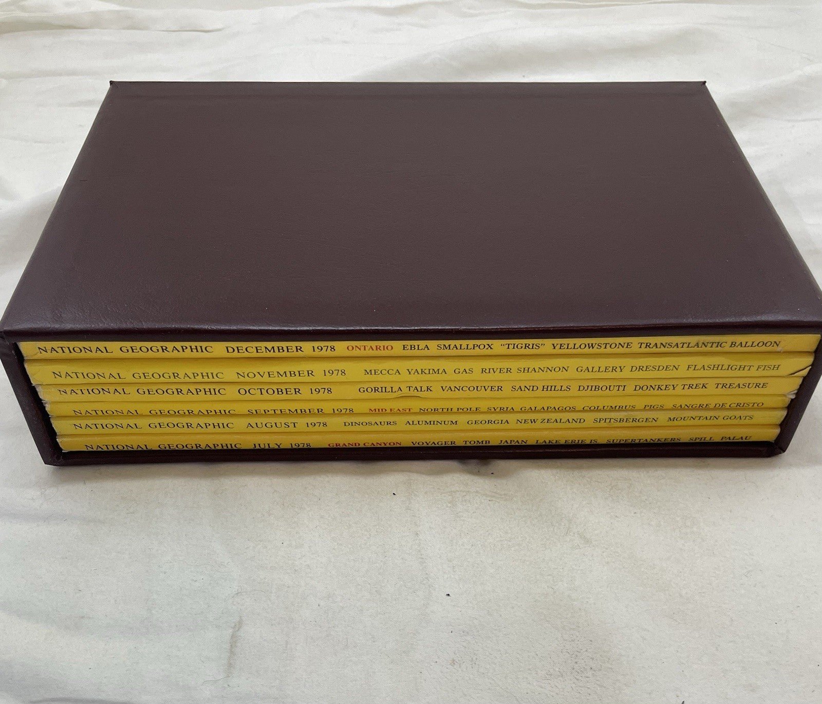 Vintage Nat Geo Lot Jul–Dec 1978 Slipcover | Culture, History, Travel