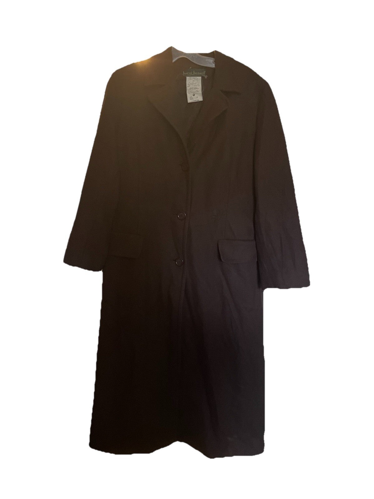 Harve Bénard Brown Wool Winter Peacoat Women's Size Medium Classic Coat