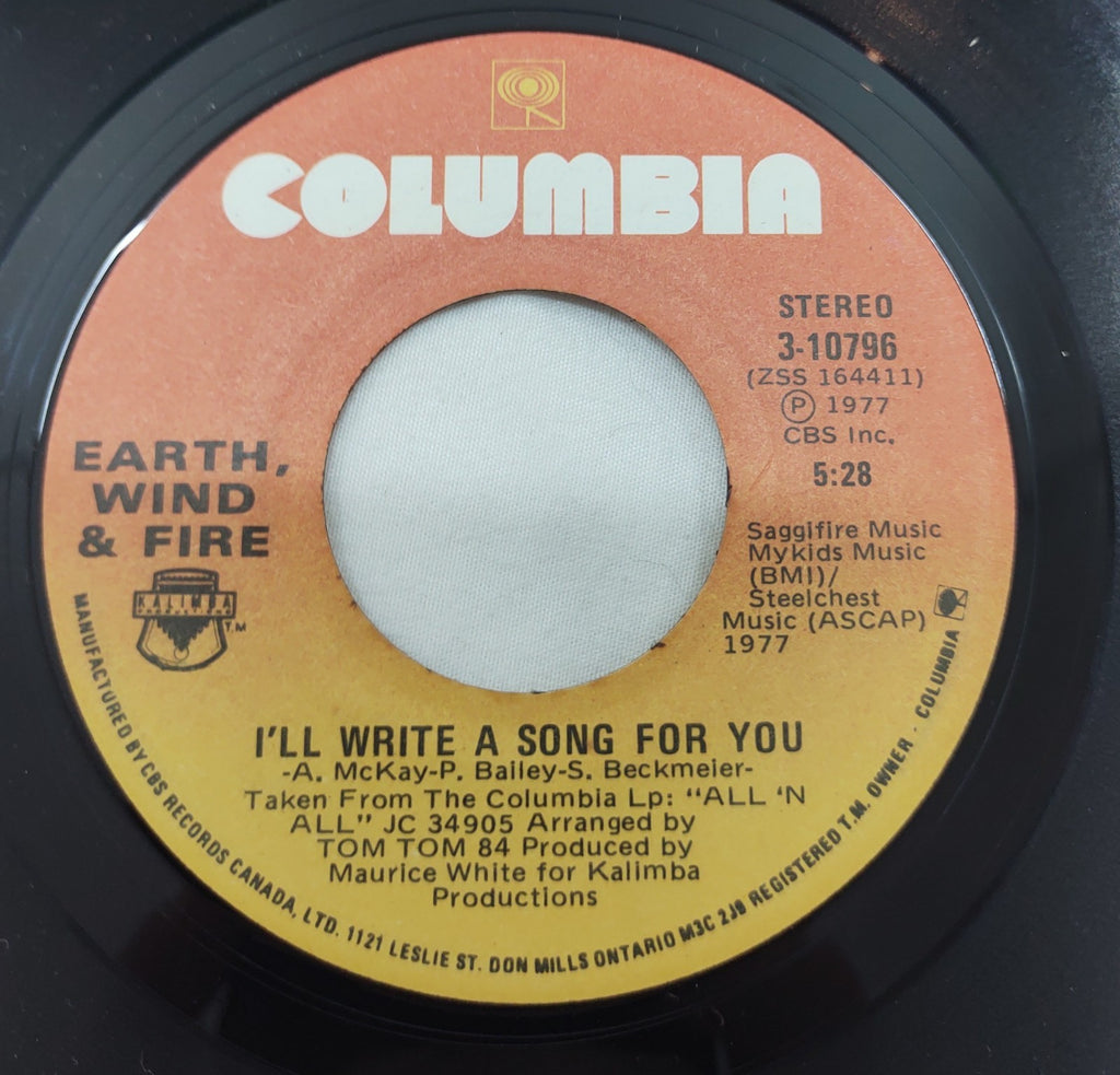 Earth, Wind & Fire: I'll Write a Song for You (7" Vinyl) 3-10796, ZSS 164411