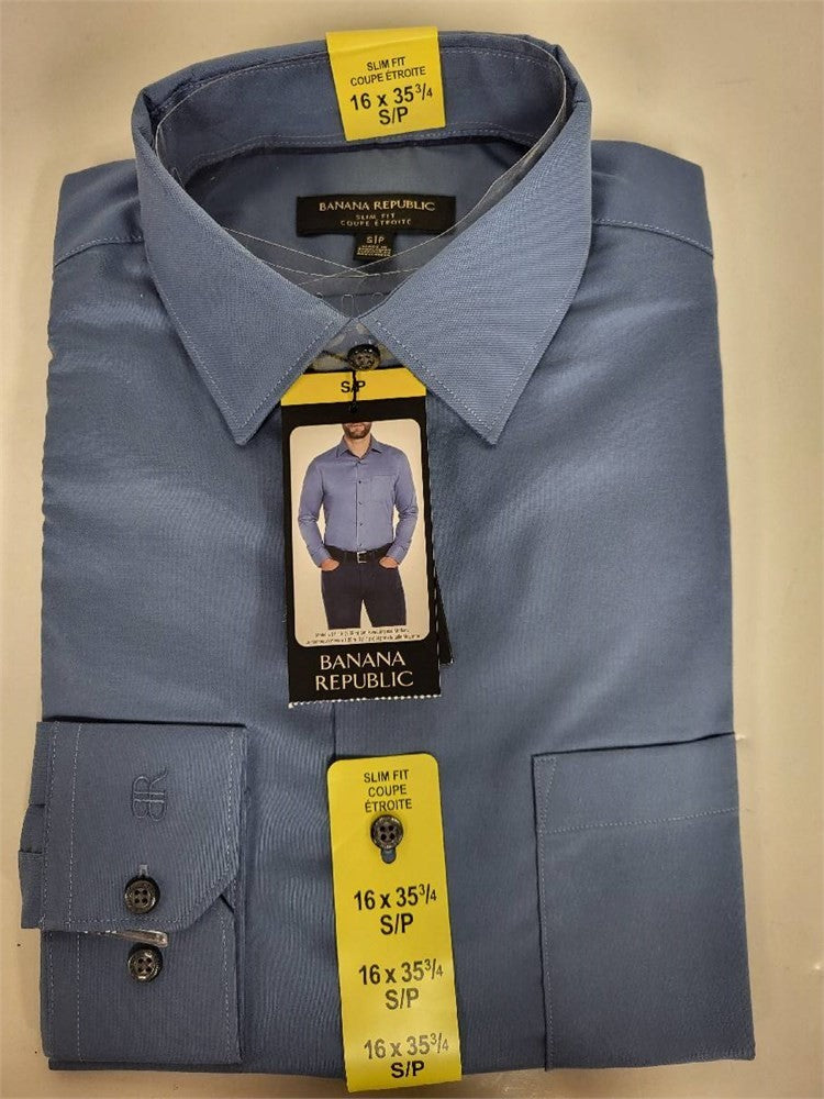 Banana Republic Men’s S Blue Long Sleeve Dress Shirt Classic Fit NWT