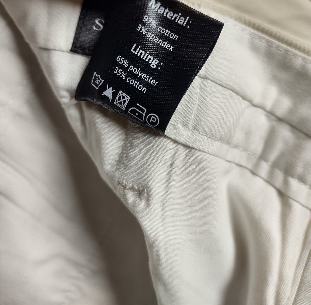 Snover Men’s Beige Chino Pants Straight Leg Cotton Casual Dress NWT