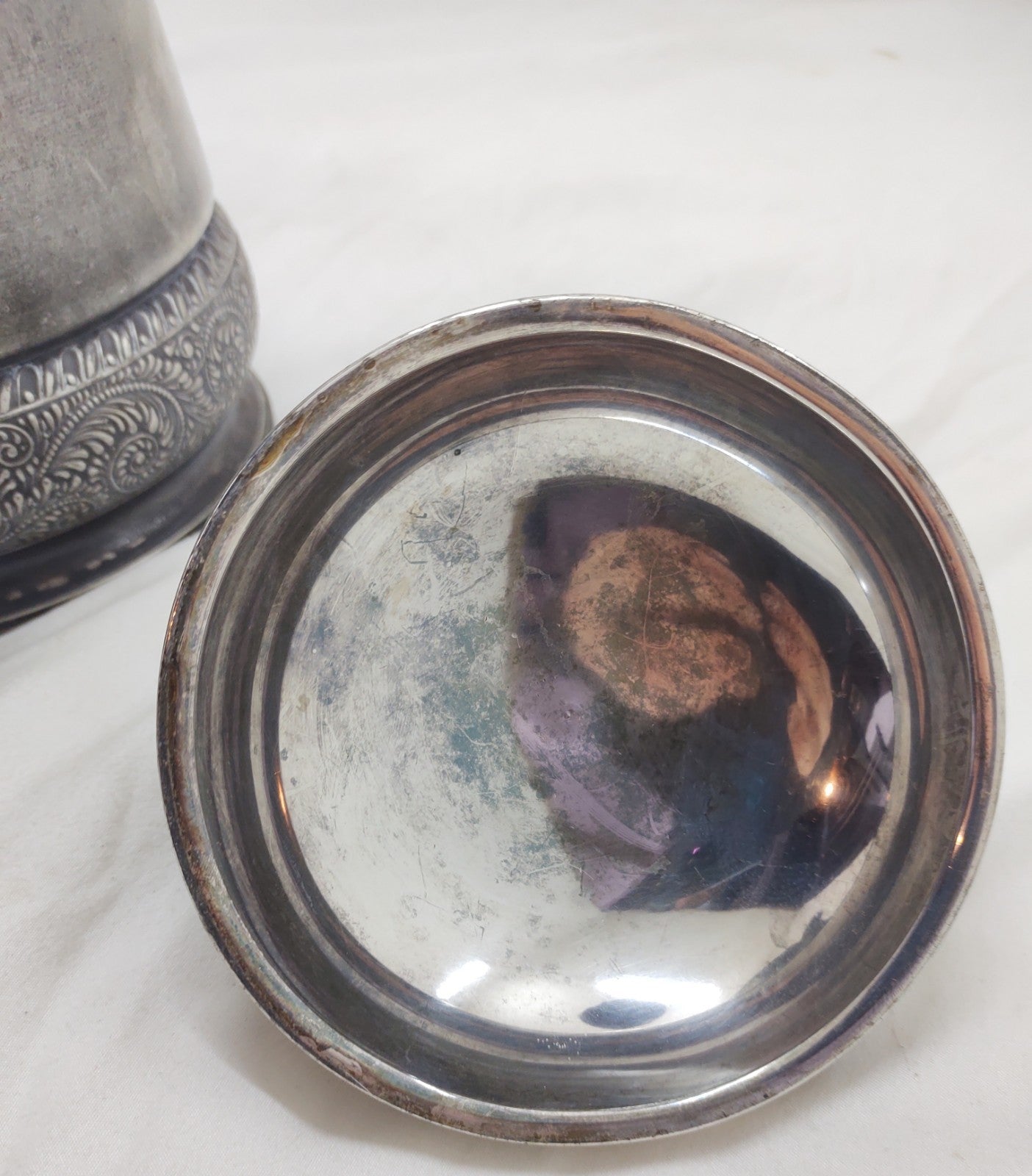 Meriden Britannia Victorian Silverplate Ice Water Pitcher #193 Repoussé Ornate