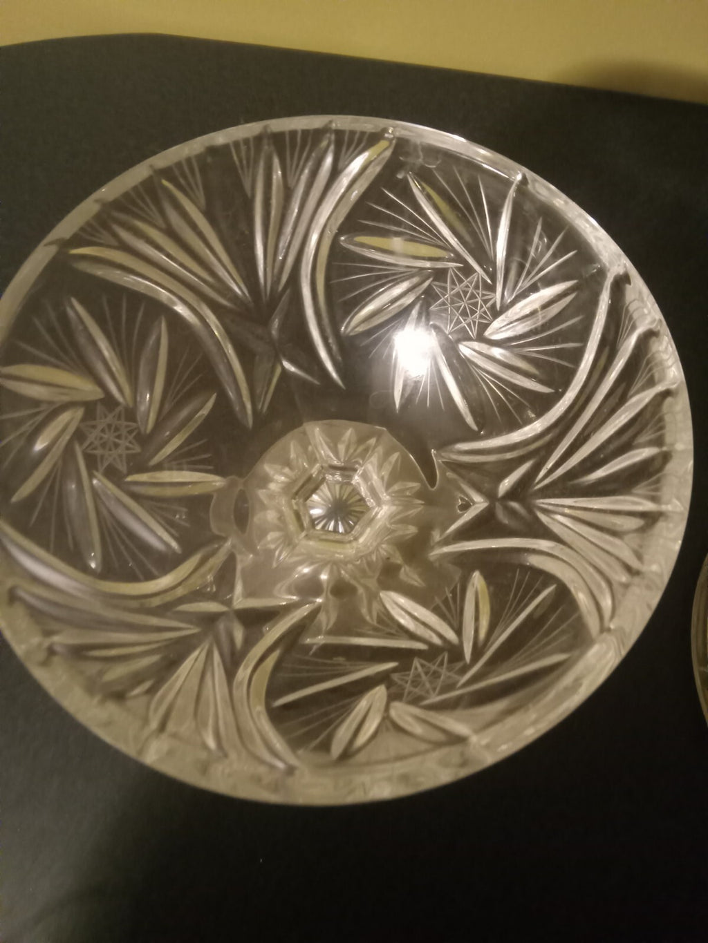 American Brilliant Cut Glass Clear Crystal Serving Bowl – Elegant Dishware