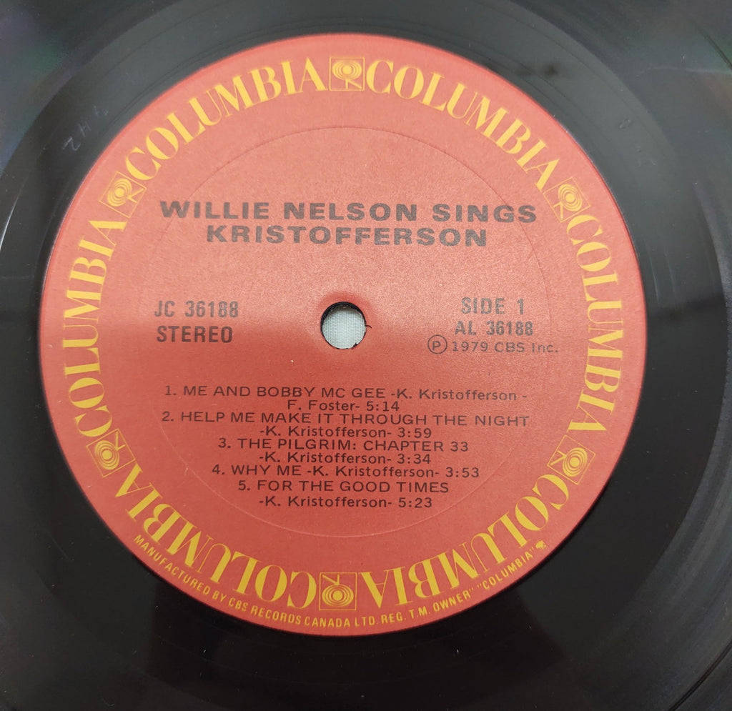 Willie Nelson – Sings Kristofferson LP 1979 Columbia JC-36188 Country Classic