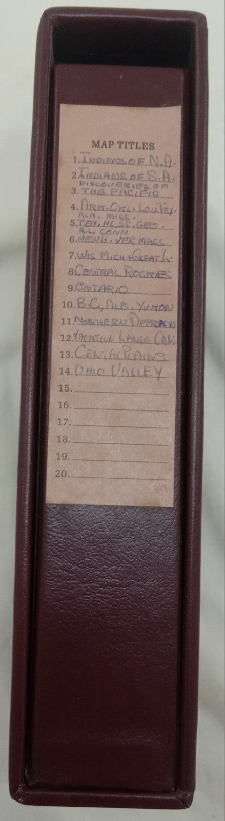 National Geographic Leather Map Case – Vintage Collector's Edition, 20 Maps