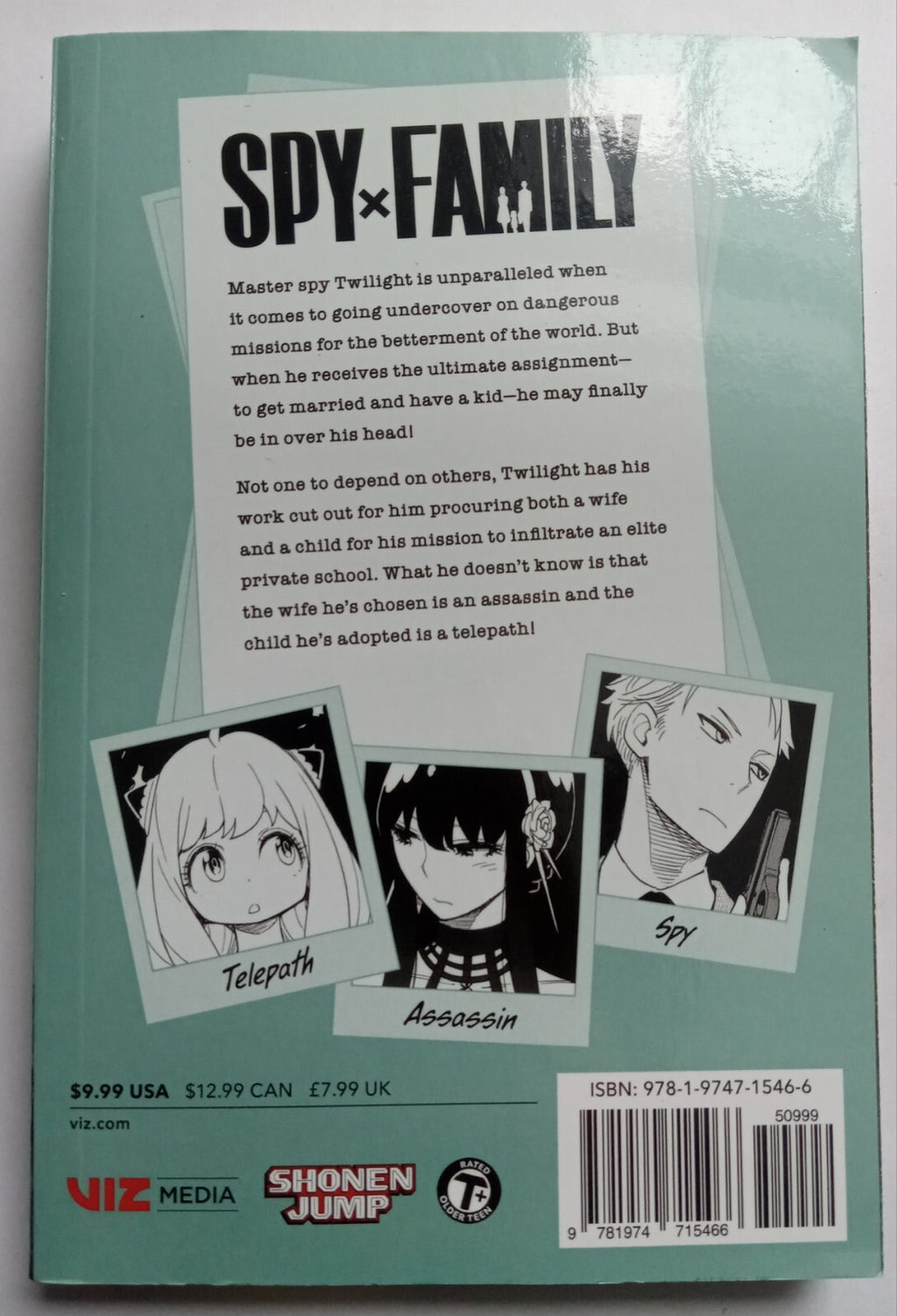 Spy x Family Vol. 1 Manga Tatsuya Endo 2020 VG+
