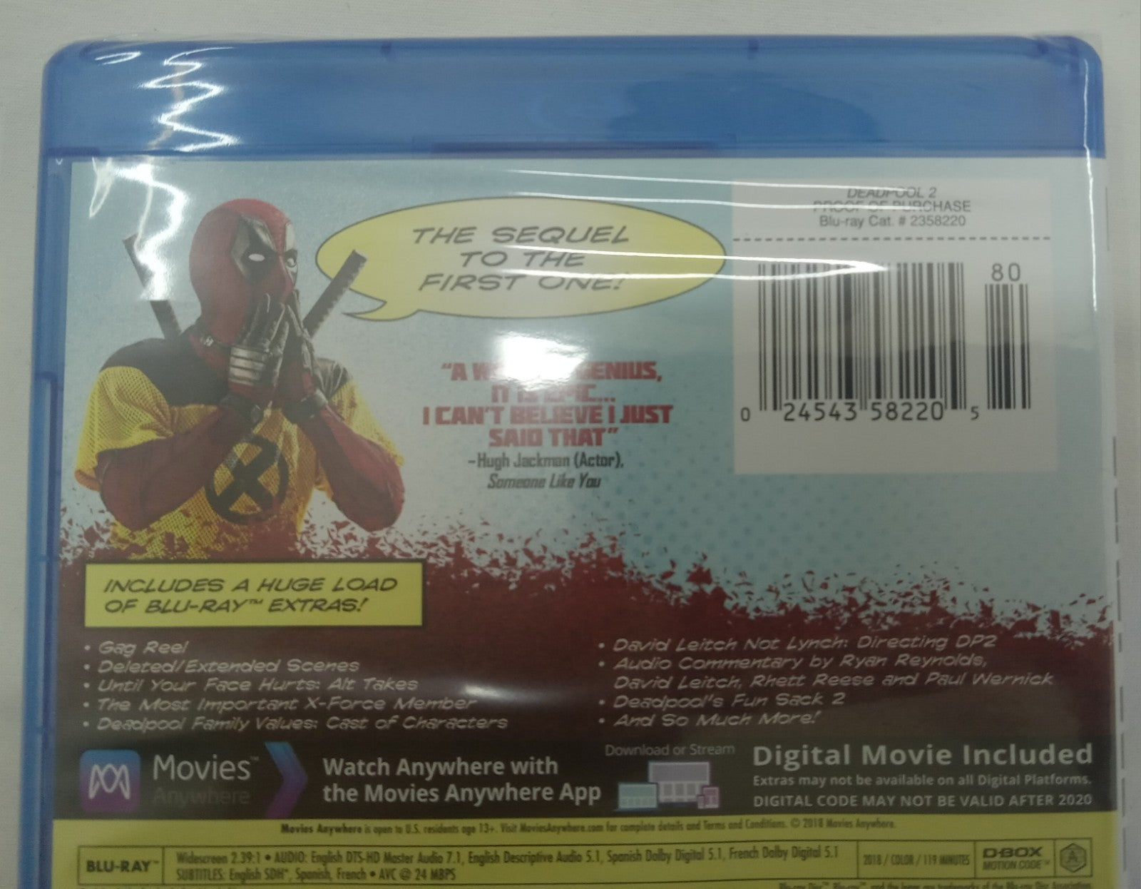 Deadpool 2 (Blu-ray, 2018) Marvel Action Comedy Movie Brand New Sealed