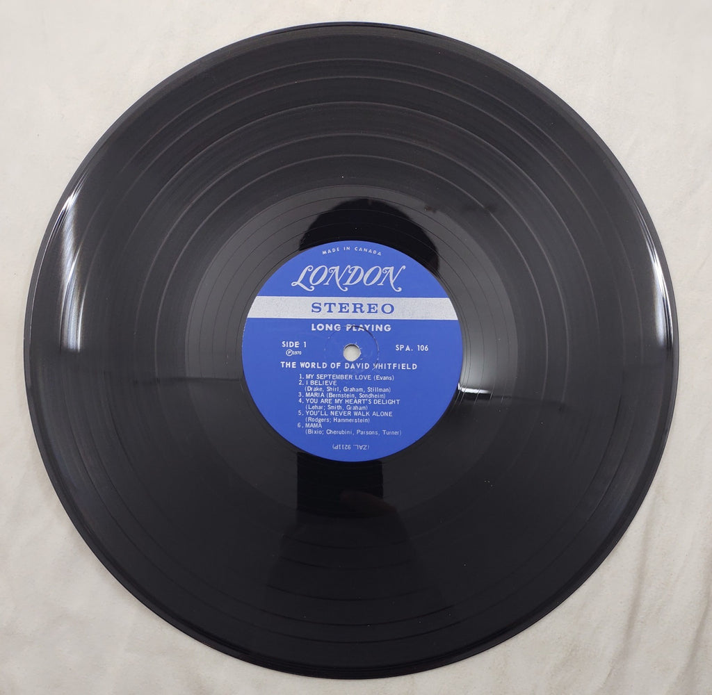 David Whitfield The World Of LP London SPA-106 Stereo Canada 1970 Vocal Vinyl LP