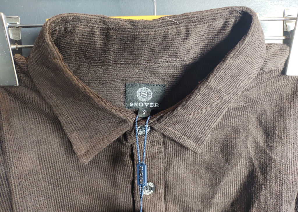 Snover Maroon Corduroy Shirt Men's Small Heavyweight Retro Casual
