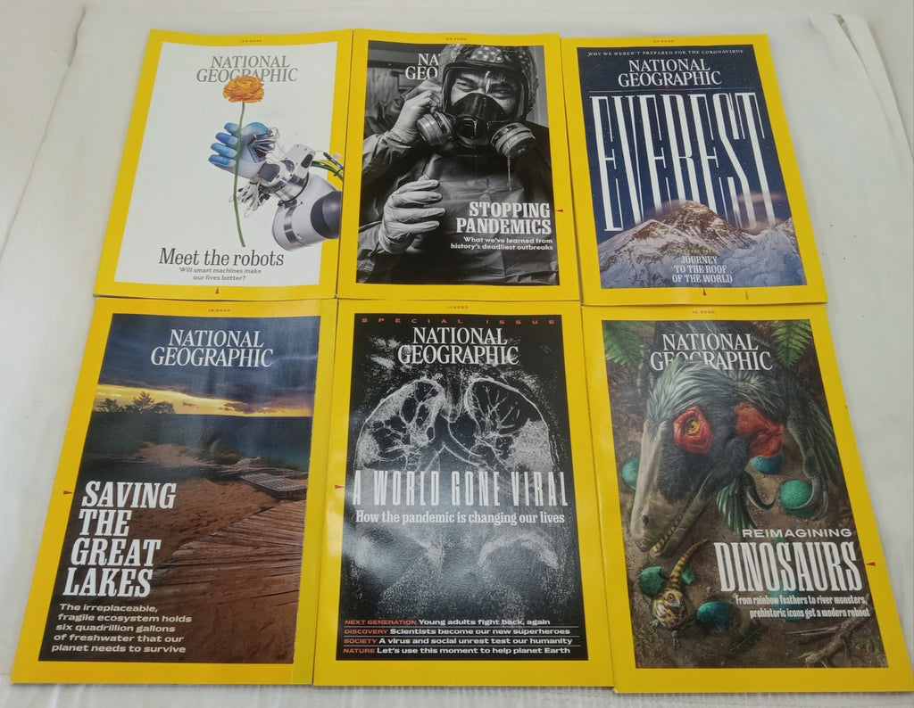 National Geographic Magazine Set Of 6 Magazines July-Dec 2020
