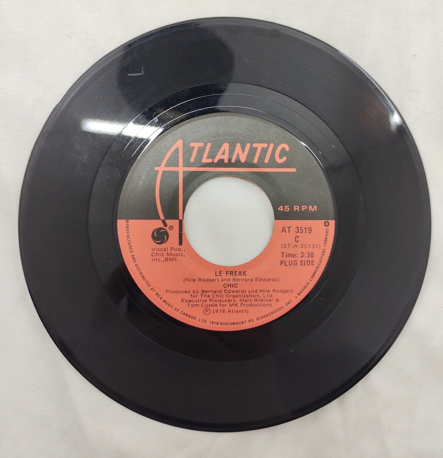 Chic – Savoir Faire Instrumental 7” Atlantic AT 3519 C Canada 1978