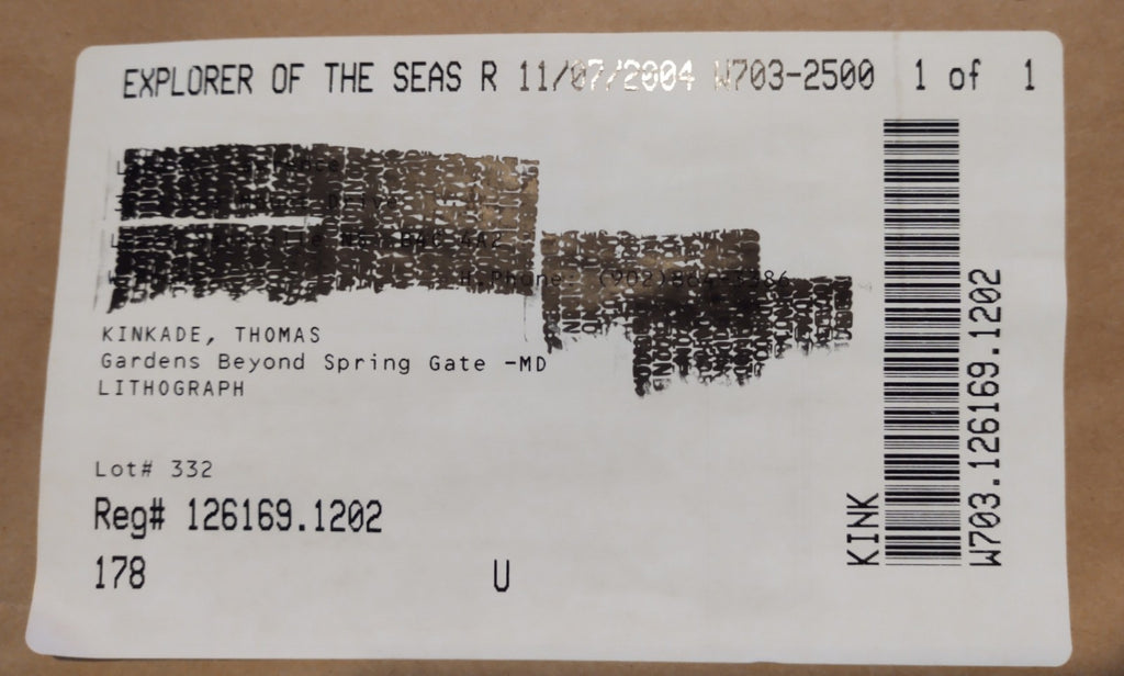 Thomas Kinkade Gardens Beyond Spring Gate Framed Lithograph w COA