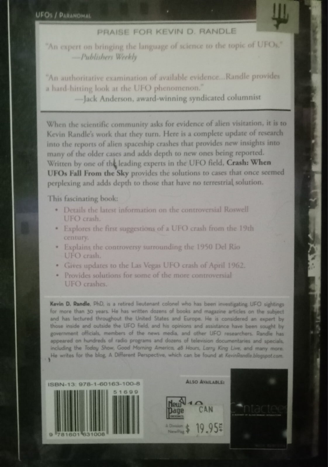Crash: When UFOs Fall From the Sky – History & Conspiracy PB VG+