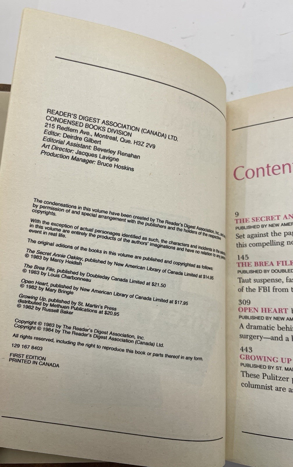 1984 Reader's Digest Condensed 1st Ed HC Leather Gilt Vtg NM Fiction