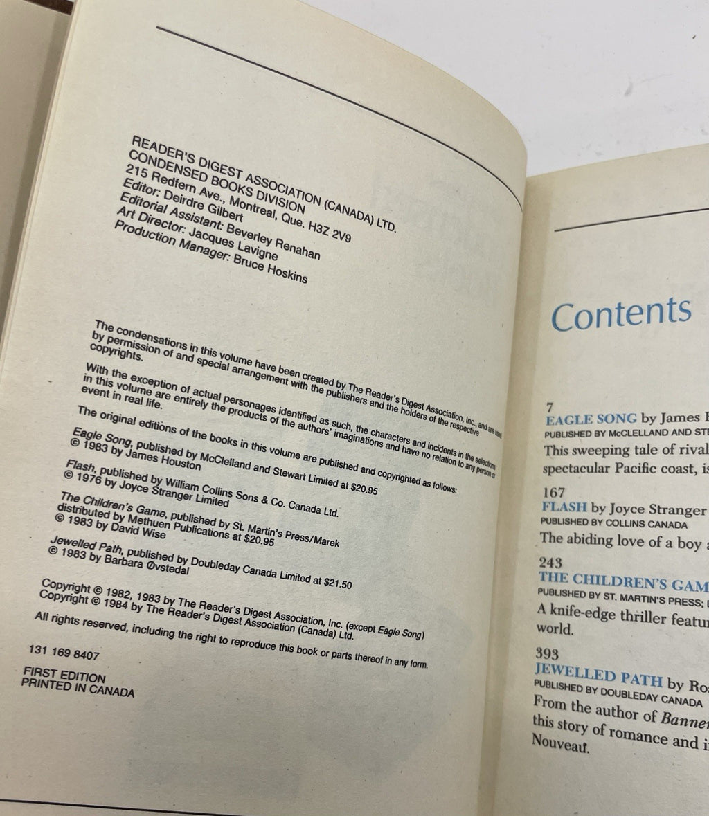 1984 Reader's Digest Condensed 1st Ed HC Leather Gilt Vtg NM Fiction