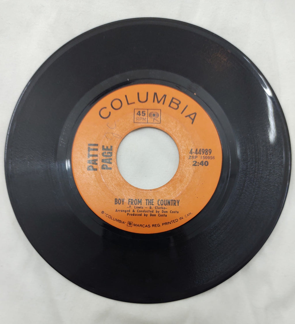 Patti Page – You Don’t Need A Heart 7” Columbia 4-44989 Canada