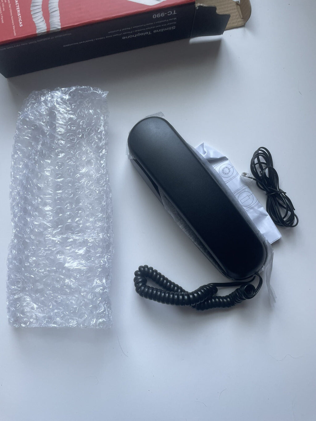 TC-990 Black Desk Phone – Corded Office Telephone with Multi Functions