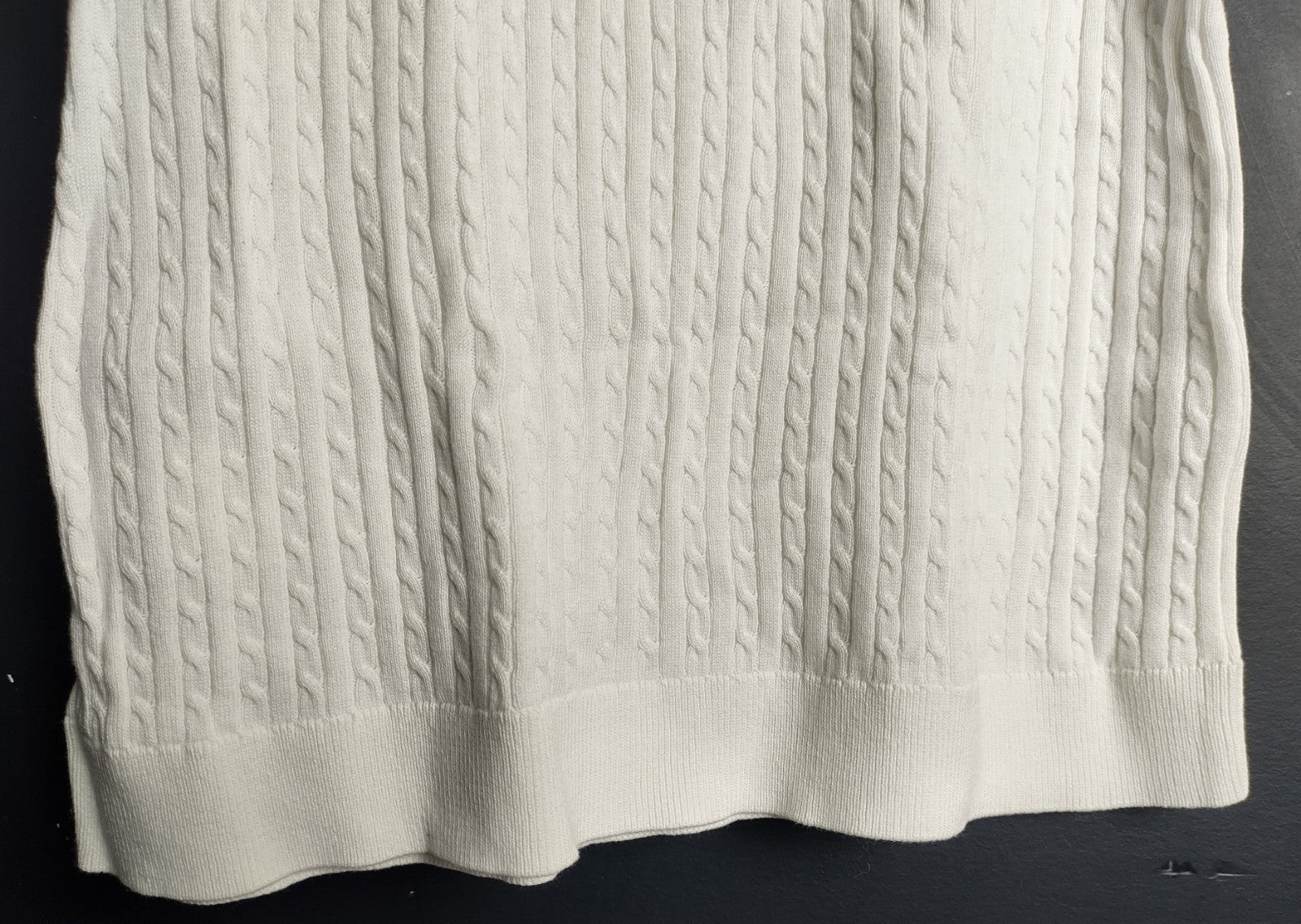 Tommy Hilfiger Women’s Large White Knit Short Sleeve Sweater Top Classic NWT