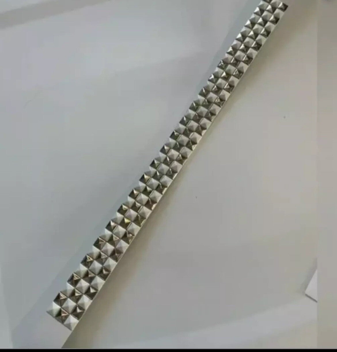 White Faux Leather Studded Belt Silver White Studs Trend Fashion Style Adjust