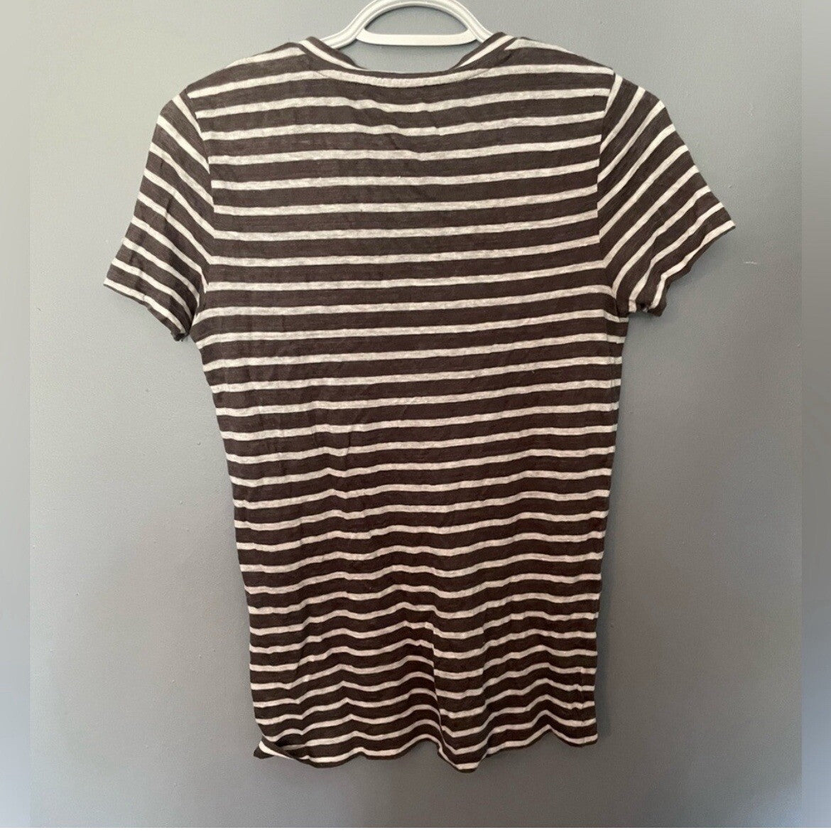 Women’s J.Crew 100% Linen Stripe T-Shirt Size XS – Lightweight Top VG