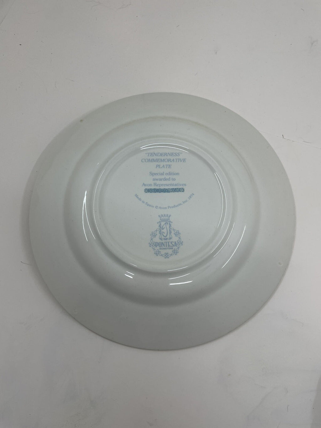 1974 Avon Pontesa Tenderness Plate Ironstone Rare Collectors Vintage Floral