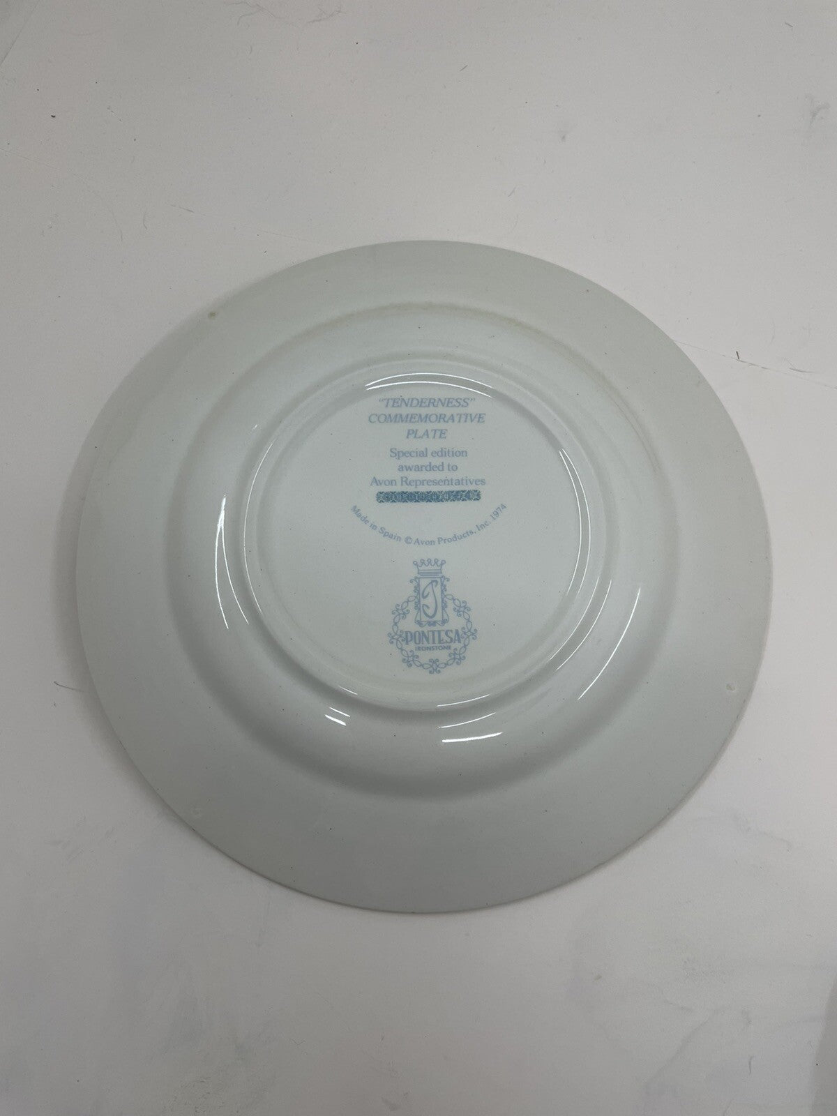 1974 Avon Pontesa Tenderness Plate Ironstone Rare Collectors Vintage Floral