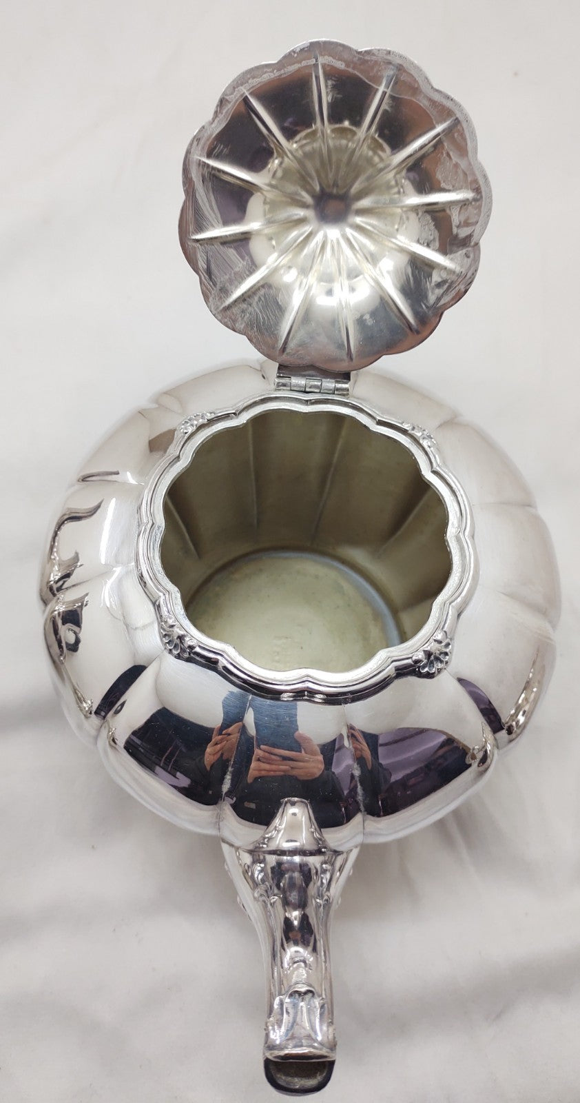 1847 Rogers Bros EP on Copper Victorian Silverplate Tea & Coffee Set Ornate