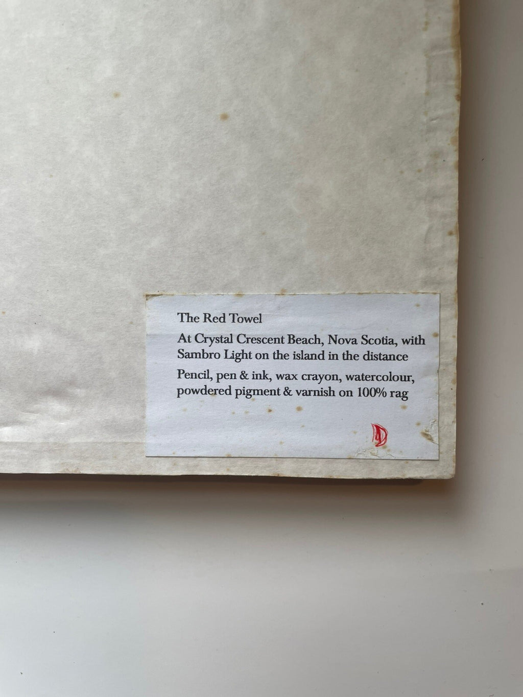 Mixed Media Artwork – Crystal Crescent Beach, Nova Scotia, Original Framed