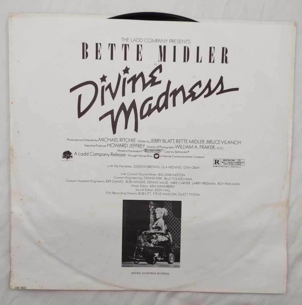 Bette Midler – Divine Madness Original Soundtrack LP Atlantic XSD 16022