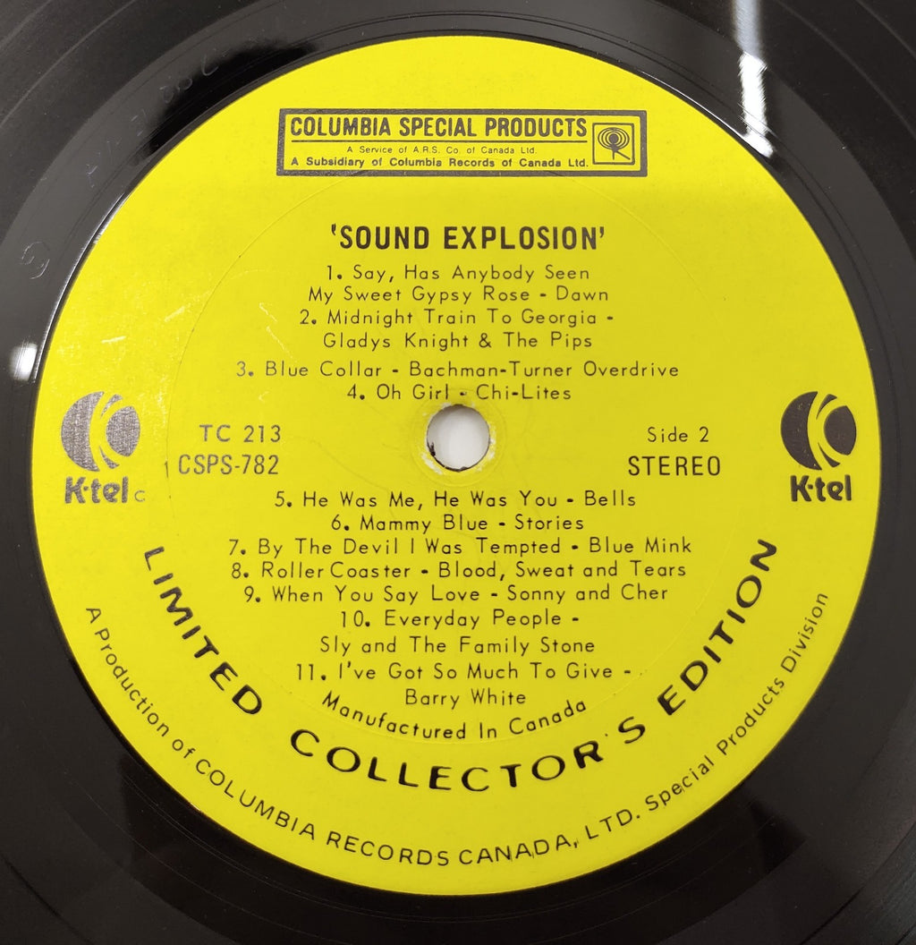 Sound Explosion (1973) Vinyl LP – 22 Original Hits & Stars Pop Rock