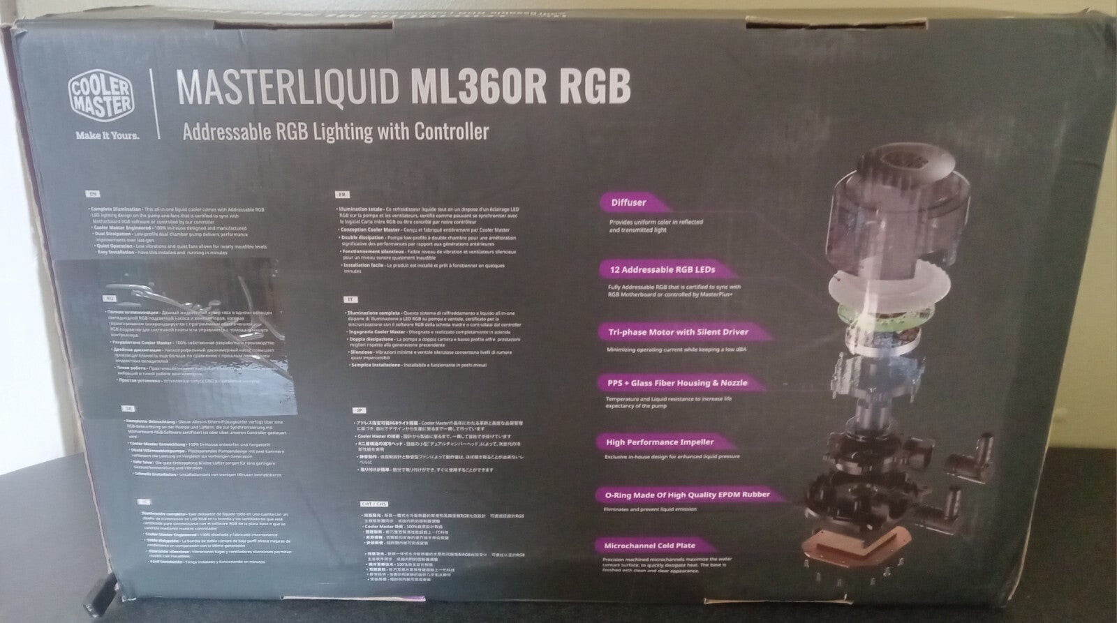 Cooler Master MasterLiquid ML360R RGB CPU Cooler – For Parts or Repair