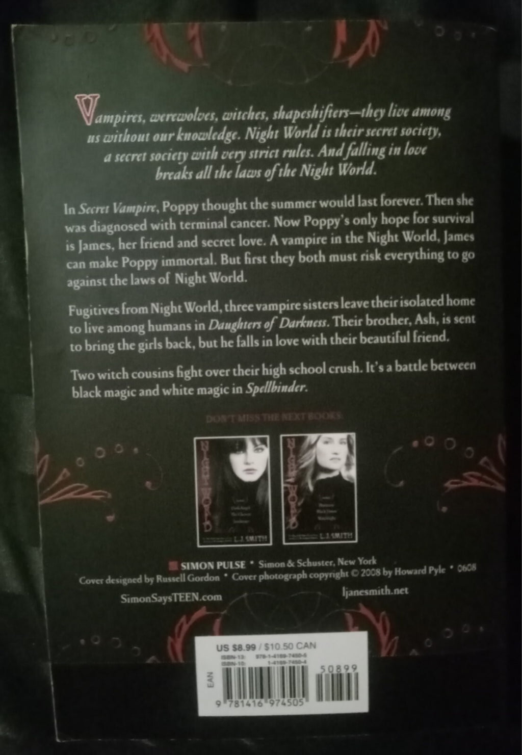 Night World Vol. 1 by L.J. Smith – Paranormal Romance – Paperback