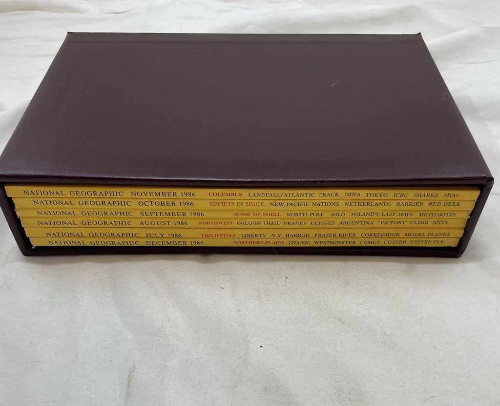 Vintage Nat Geo Lot Jul–Dec 1986 w/ Slipcover | Travel, Discovery Set
