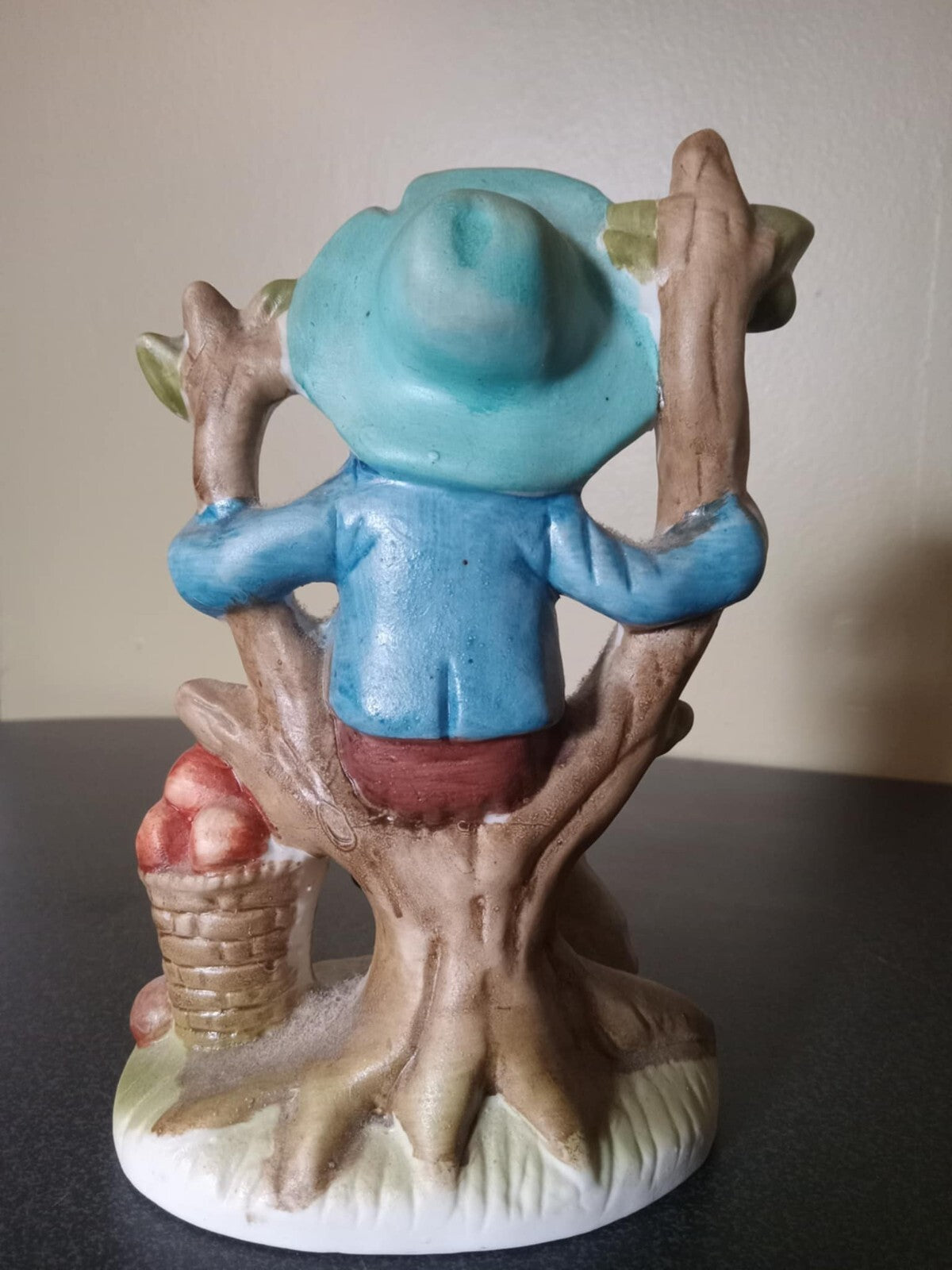 Vintage Apple Tree Boy Ceramic Figurine – Collectible Decor