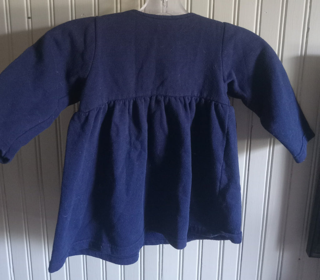 Children's Blue Heart Patch Button-Up Coat – Size 3X, Cozy Outerwear