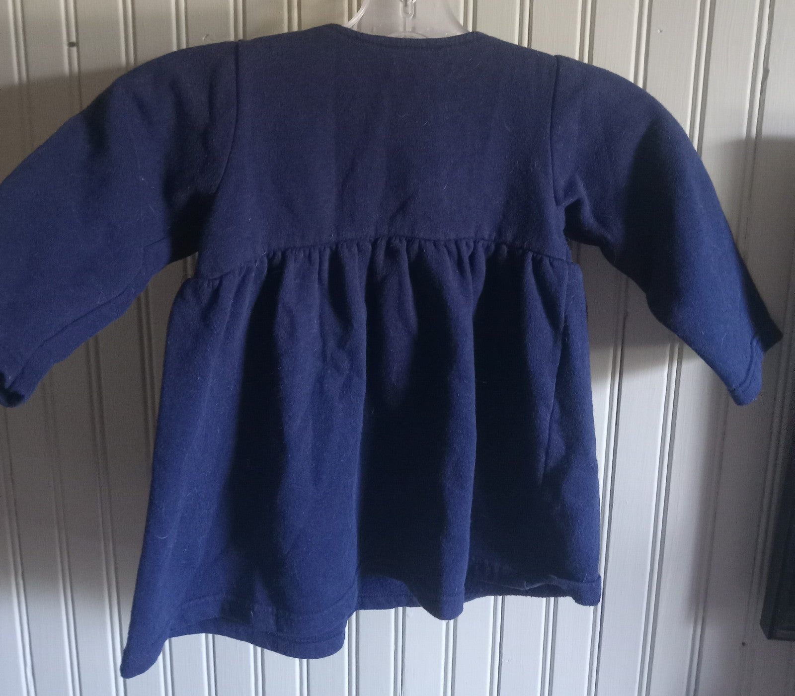 Children's Blue Heart Patch Button-Up Coat – Size 3X, Cozy Outerwear