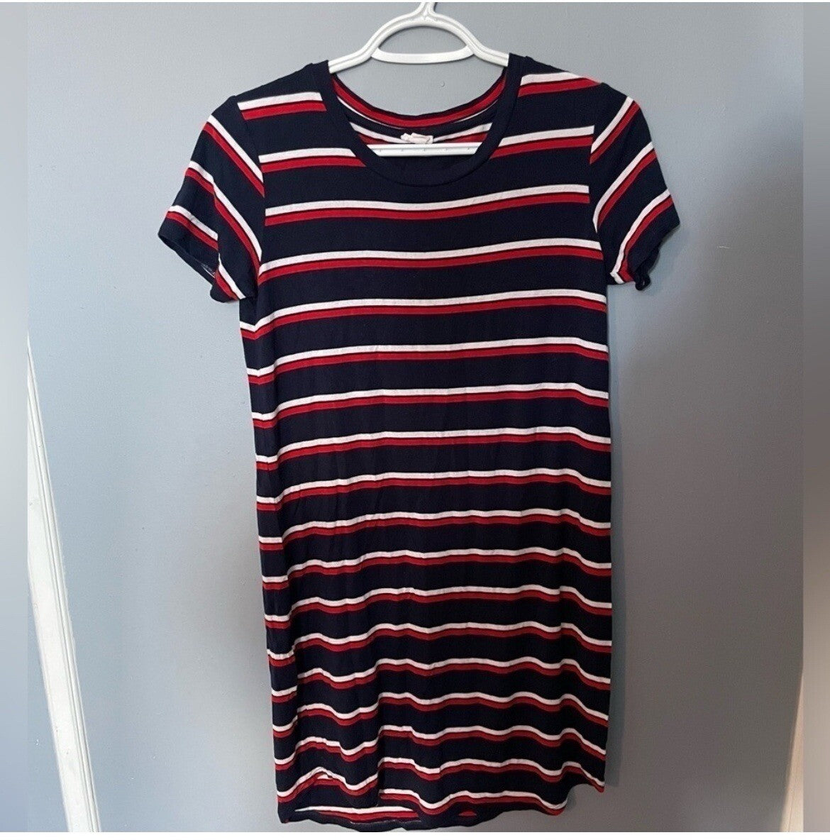 Garage Nautical Stripe T-shirt Dress Women's Size XS Casual Summer Wear