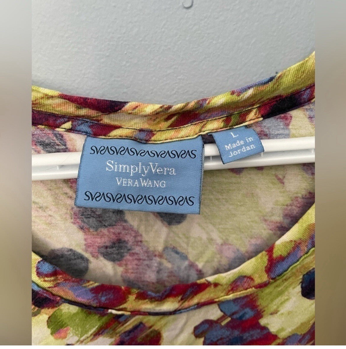 Vera Wang Multicolored Sleeveless Top Women's Size Large Designer Blouse