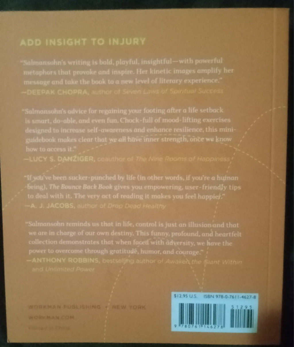 Bounce Back! How to Thrive in Adversity by Karen Salmansohn – Self‑Help PB