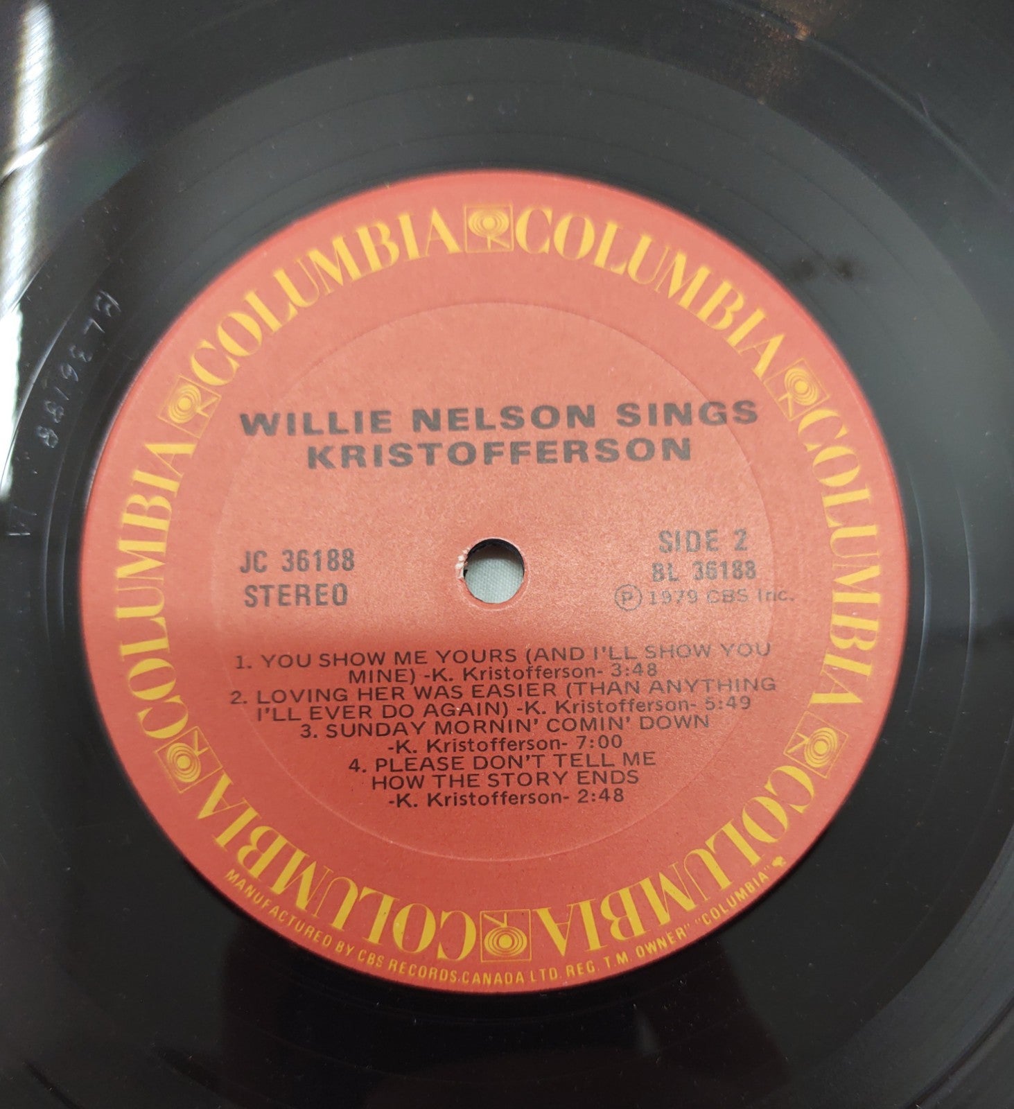 Willie Nelson – Sings Kristofferson LP 1979 Columbia JC-36188 Country Classic